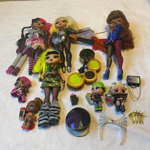 Lol Surprise Omg remix rock band fashion dolls lot bundle